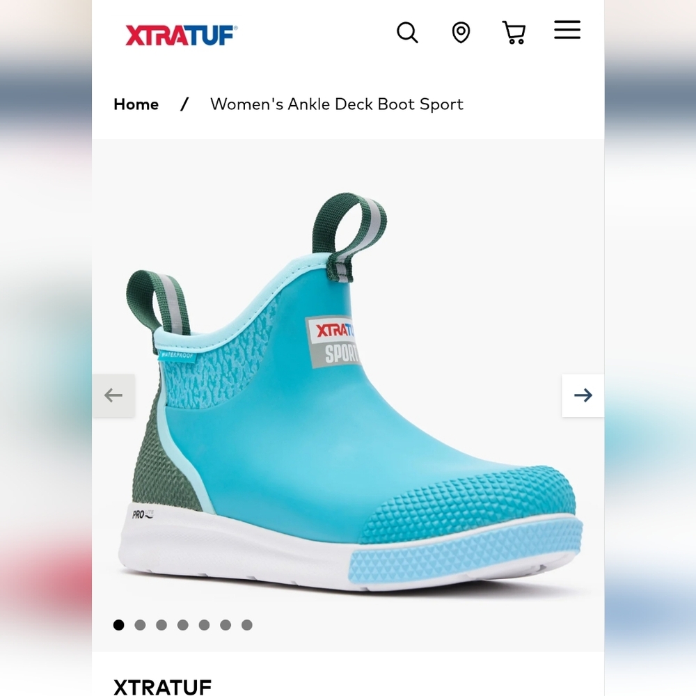 NWOT XTRATUF Women's Ankle Deck Boot Sport - Blue